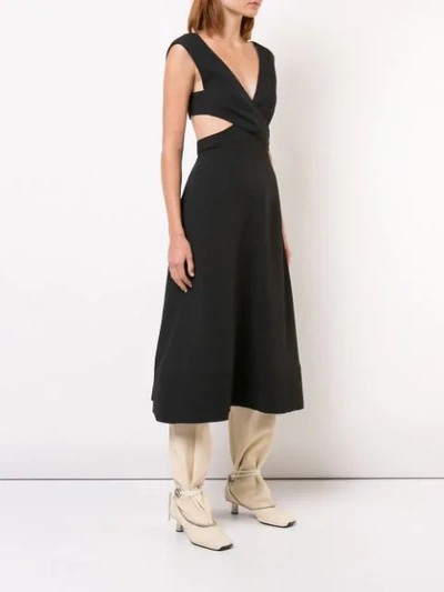 Shop Proenza Schouler Crêpe Crossover Dress In Black