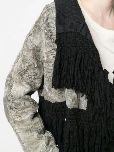 Pre-owned A.n.g.e.l.o. Vintage Cult Reversible Fur Coat In Grey
