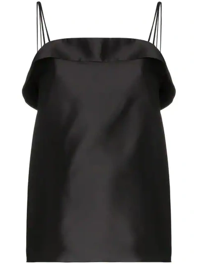 Shop Deitas Coco Silk Double Strap Camisole Top In Black