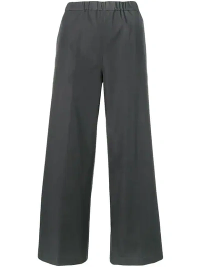 Shop Aspesi Flare Styled Trousers - Grey