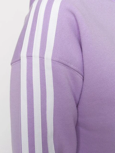 Shop Adidas Originals Cropped Hoodie In Purple