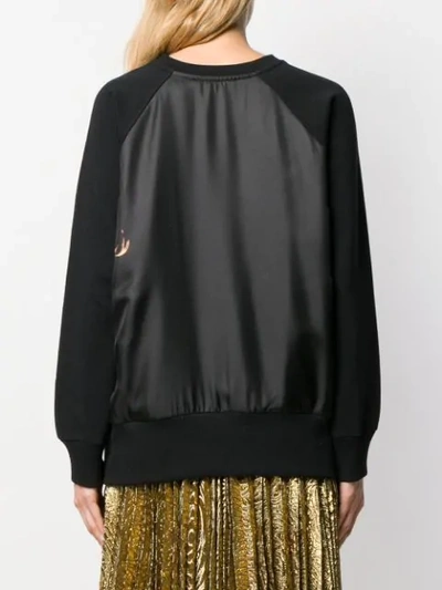 Shop Givenchy Lion Print Contrast Back Sweatshirt - Black