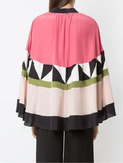 Shop Adriana Degreas Silk Cores Cape In Pink