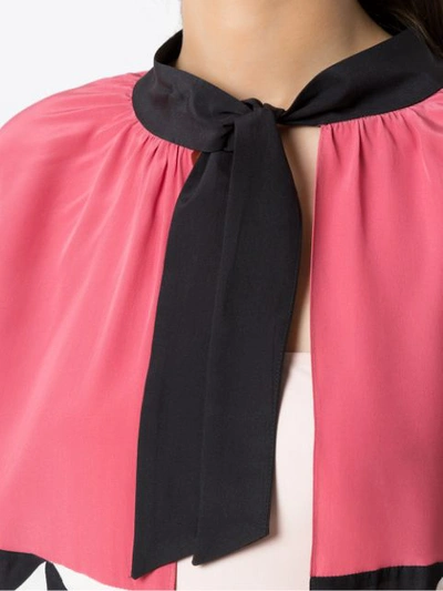 Shop Adriana Degreas Silk Cores Cape In Pink