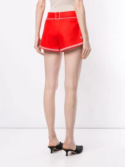 Shop Zimmermann Ninety-six Corded Shorts In Red