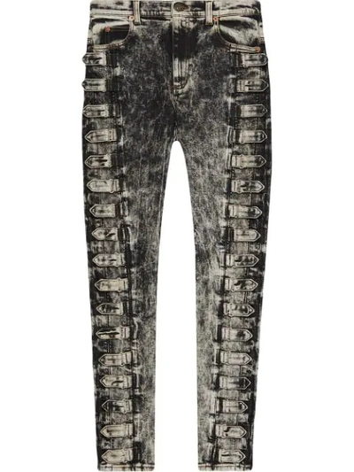 Shop Gucci Denim Skinny Pant In Black