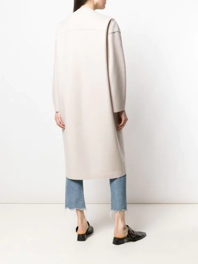 Shop Harris Wharf London Spring Coat In Neutrals