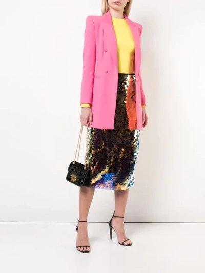 Shop Milly Embellished Midi Skirt - Multicolour