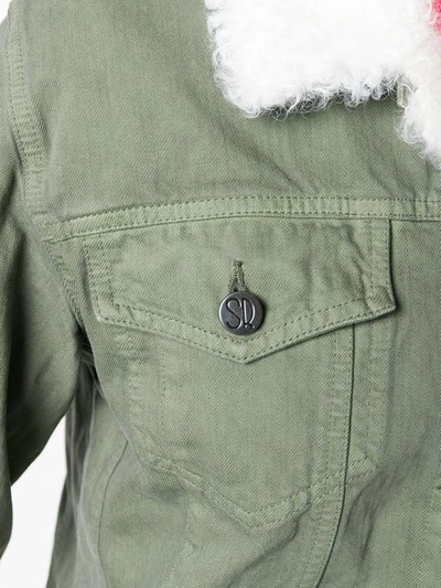 Shop Simonetta Ravizza Kate Denim Jacket In Green