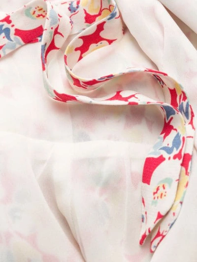 Shop Polo Ralph Lauren Floral Print Wrap Dress - White