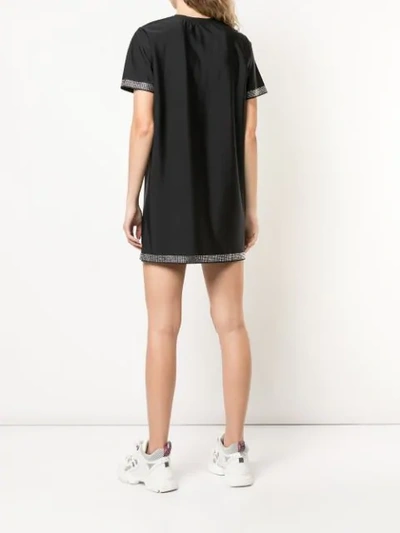 ADAM SELMAN SPORT STUDDED T-SHIRT DRESS - 黑色