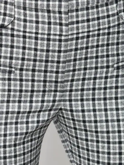 Shop Altuzarra Serge Check Trousers In Grey