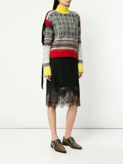 Shop N°21 Winter Print Knit Sweater In Multicolour
