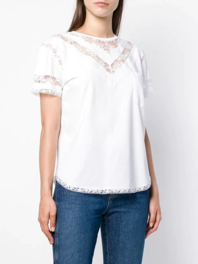 Shop Ermanno Scervino Lace T-shirt - White