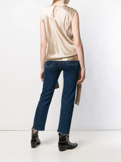 Shop Helmut Lang Satin Tank Top In Neutrals