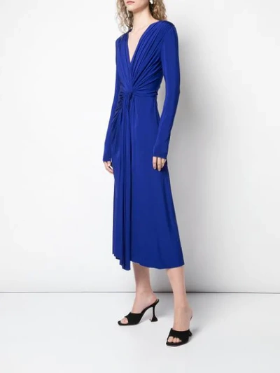 Shop Jason Wu Collection Ruched Style Dress In Blue