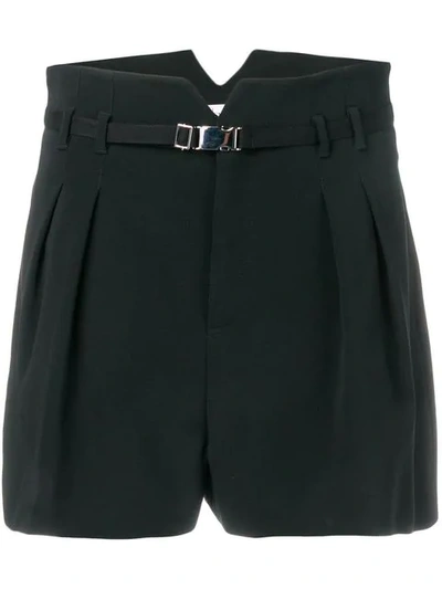 Shop Red Valentino Pleated Tailored Shorts In Black