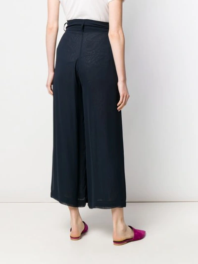 Pre-owned Dolce & Gabbana 1990's Wide-leg Trousers In Blue