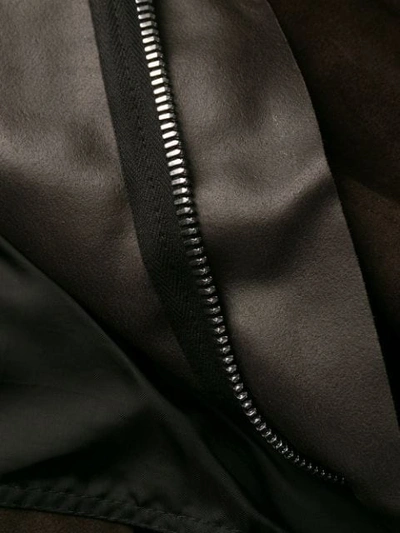 Shop Rick Owens Zipped Fitted Biker Jacket In Black