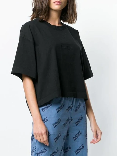 Shop Acne Studios Cylea Cropped T-shirt In Black