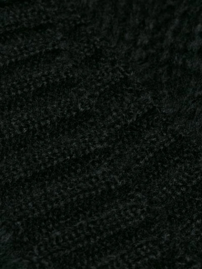 Shop Prada Cable Knit Jumper - Black