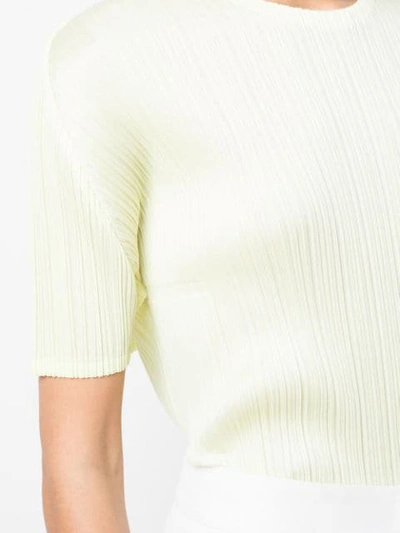 Shop Issey Miyake Pleats Please By  Monthly T-shirt - Yellow