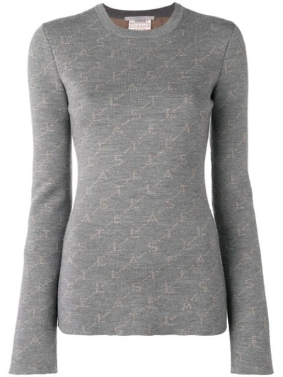 Shop Stella Mccartney Monogram Sweater In Grey
