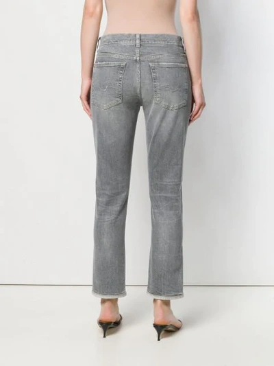Shop 7 For All Mankind Asher Vintage Straight-cut Trousers - Grey