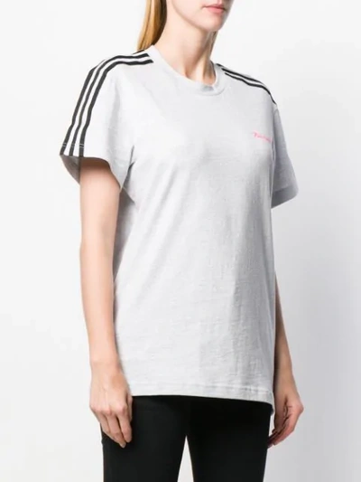 Shop Adidas Originals Fiorucci Logo T-shirt In Grey