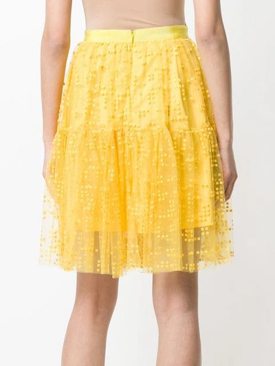 Shop Si-jay Midi Tulle Skirt In Yellow