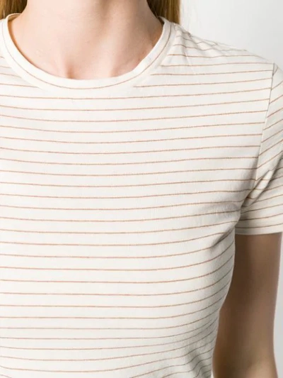 Shop Theory Shima Striped T-shirt In Neutrals