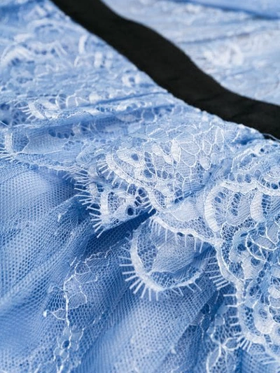 SELF-PORTRAIT FINE LACE MINI DRESS - 蓝色