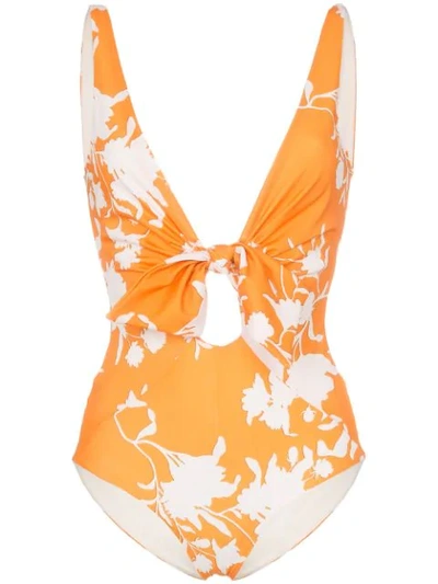 Shop Johanna Ortiz 'fable Of The Tropics' Badeanzug In Orange