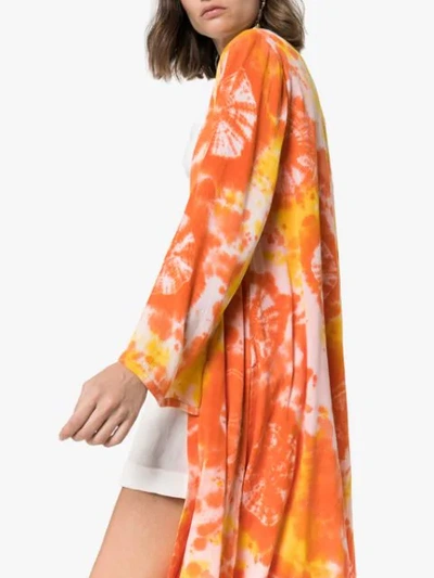 ALL THINGS MOCHI LOUMA TIE DYE MAXI COTTON ROBE - 橘色