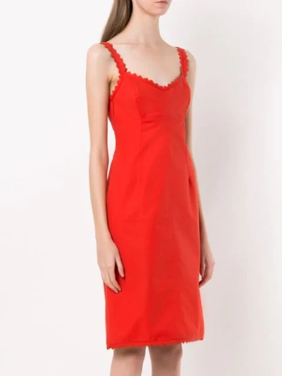 Shop Reinaldo Lourenço Mid V-neck Dress - Red