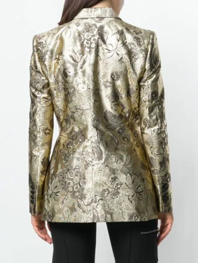 Shop Dolce & Gabbana Fitted Jacket In Gold