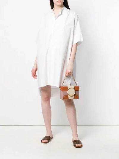 Shop Fay Oversized Shirt Dress In White