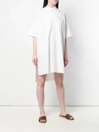 Shop Fay Oversized Shirt Dress In White