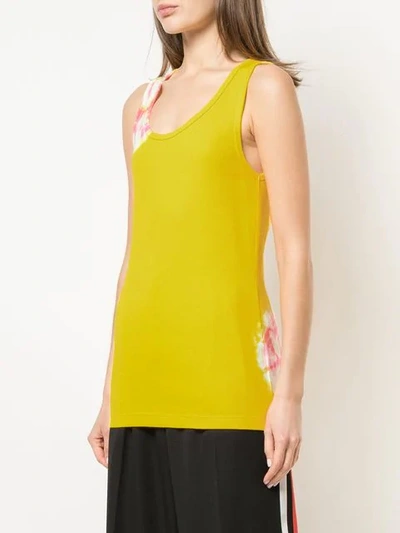 Shop Calvin Klein Tie-dye Tank Top In Yellow
