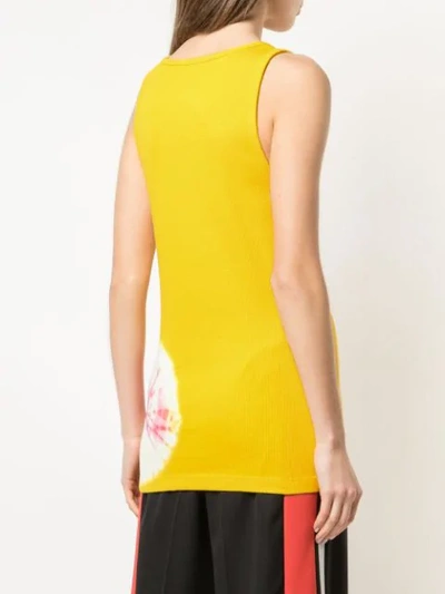 Shop Calvin Klein Tie-dye Tank Top In Yellow