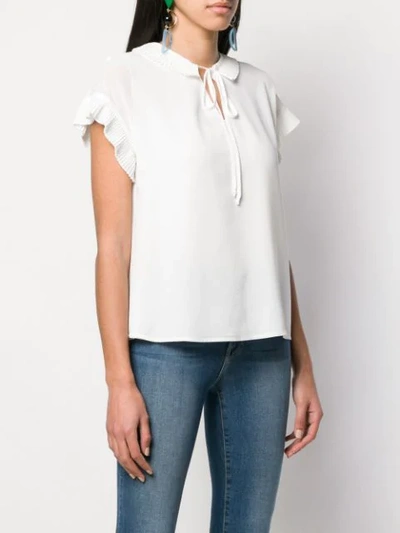 Shop Blugirl Pleated Detail Blouse In White
