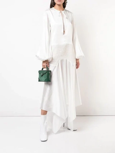 Shop Marques' Almeida Asymmetric Hem Dress In White