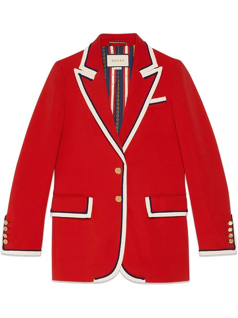 red gucci blazer