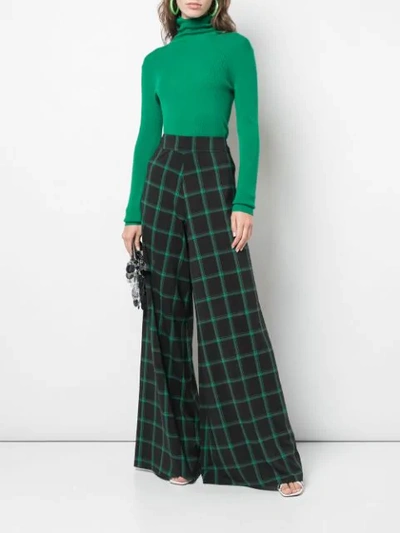 Shop Alice And Olivia Athena Wide Leg Trousers In Black