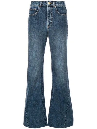 Shop Co Flared Jeans In Blue