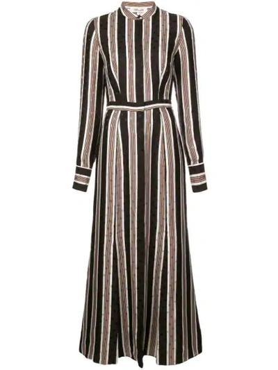 Shop Diane Von Furstenberg Dvf  Striped Shirt Dress - Multicolour