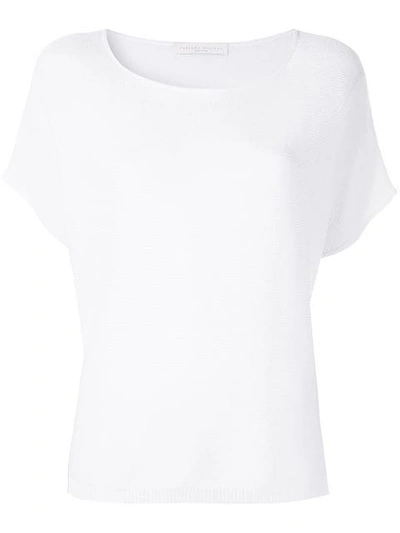 Shop Fabiana Filippi Boat Neck Knitted Top - White