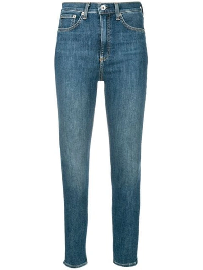 Shop Rag & Bone High Waisted Skinny Jeans In Blue