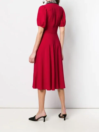 Shop N°21 Rossa Collared Dress In 4608 Rossa