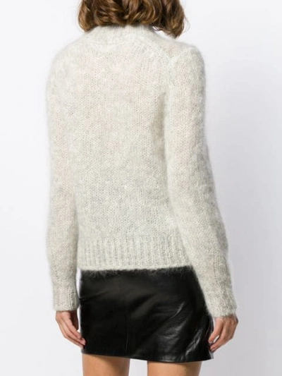Shop Isabel Marant Chunky Knit Jumper In Grey